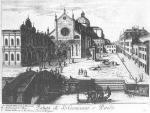 Campo Santi Giovanni e Paolo 1720 by Domenico Lovisa