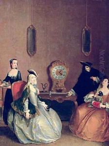 Interior Scene - Masked Party by Pietro Longhi