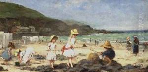 Our Neighbours at the Seaside Granville France by Albert Ludovici
