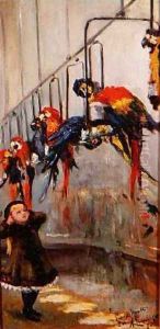 The Parrot House London Zoo by Albert Ludovici
