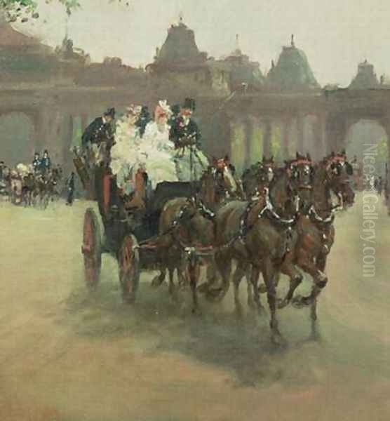 Carriages at Hyde Park - view 1