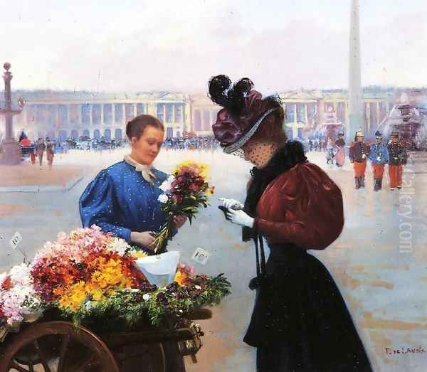 Flower Merchant, Place de la Concorde, Paris - view 1
