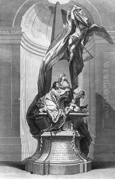 Monument to Mignard 1743 by Francois-Bernard Lepicie