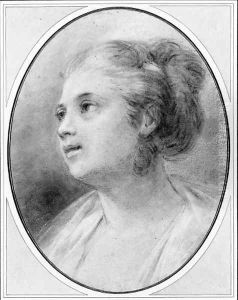 The head of a girl looking to the left by Francois-Bernard Lepicie