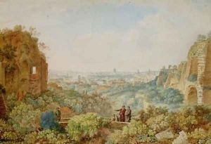 View of Rome from the Palace of the Caesars by Henri L'Eveque