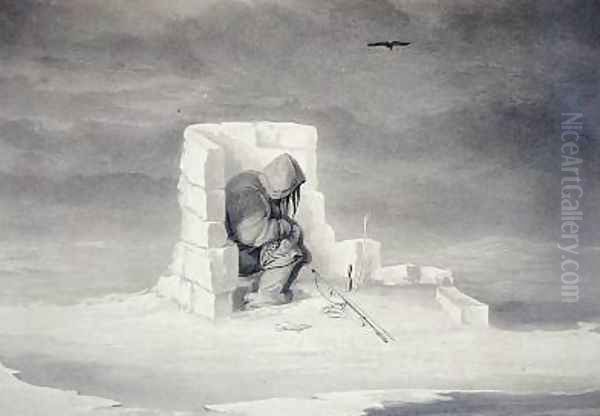 An Eskimaux watching a Seal-Hole - view 1