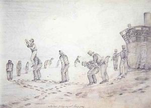 Sailors Playing at Leap Frog by Captain George Francis Lyon