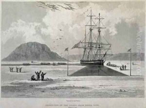 Departure of the boats from Hecla Cove by Captain George Francis Lyon