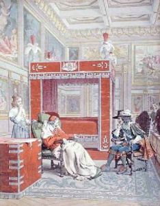 The death of Armand-Jean du Plessis Cardinal Richelieu 1585-1642 by Maurice Leloir