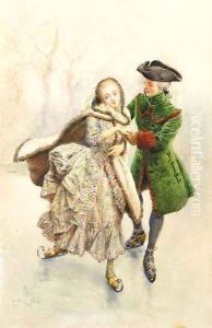 Une romance en hiver by Maurice Leloir