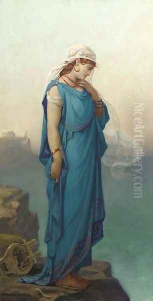 The poetess Sappho in contemplation - view 1