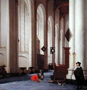 Interior of the Grote Kerk in Rotterdam 1656 by Anthonie De Lorme