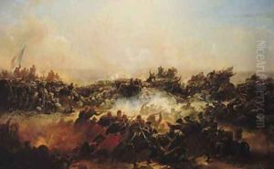 The Battle of Sebastopol right hand section of triptych by Jean-Charles Langlois