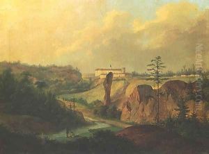 View of Ojcow - Pieskowa Skala Castle by Antoni Lange