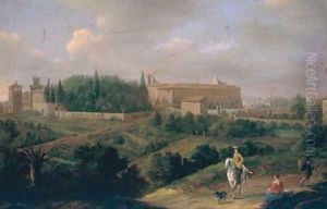 View of Rome with the Convent of San Pietro in Vincoli by Hendrik Frans van Lint (Studio Lo)