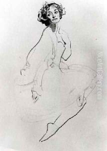 Study of a Ballet Dancer by George W. Lambert