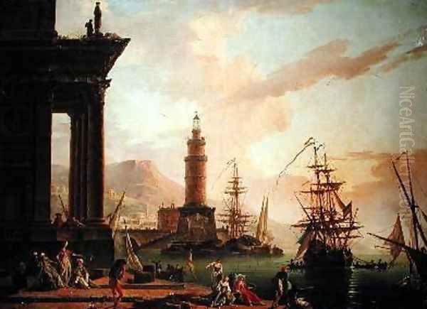 A Mediterranean Port Scene - view 1