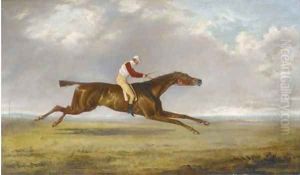 Sam, a racehourse with jockey up
