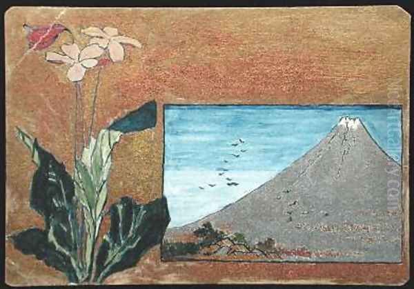 Fuji with Flowers - view 1