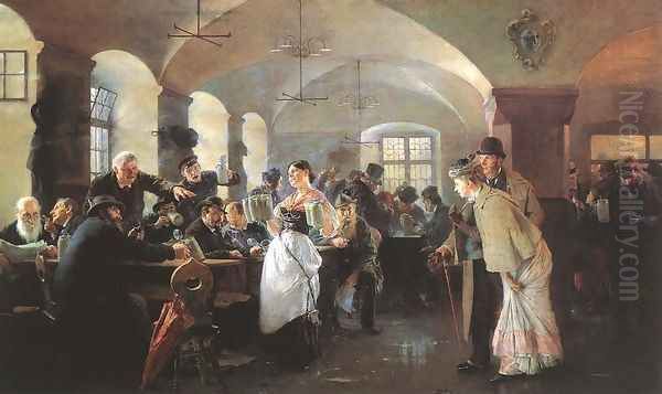 In the Hofbrauhaus in Munich 1892 - view 1