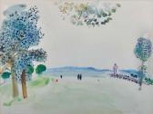 Promeneurs Dans Un Parc by Raoul Dufy