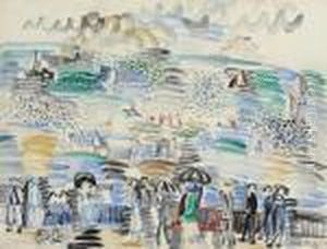 Promenade Au Bord De La Mer by Raoul Dufy