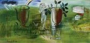 La Statue Et Les Deux Vasques by Raoul Dufy