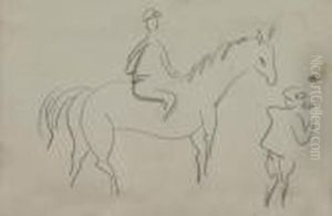 Les Jockeys by Raoul Dufy