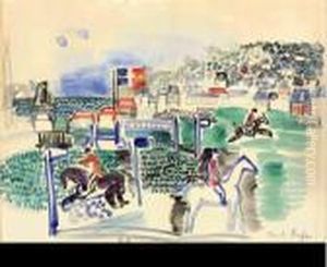 Le Concours Hippique A Deauville by Raoul Dufy