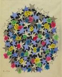Projet De Tissu Aux Etoiles Pour Bianchini-ferier by Raoul Dufy