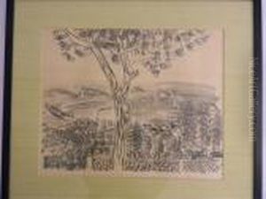 "le Golf De Juan-les-pins" by Raoul Dufy