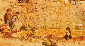 The Preparation Of The Corn by Mariano Barbasan Laguerela