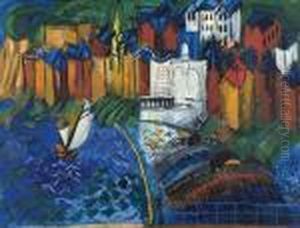 Le Casino De Sainte-adresse Au Pecheur by Raoul Dufy