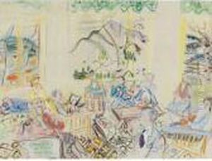 "le Casot" A Vernet-les-bains, Noel by Raoul Dufy
