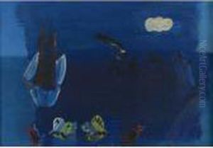 Bateaux, Nageurs Et Papillons by Raoul Dufy