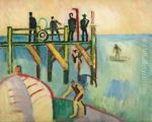 *l'estacade Au Havre by Raoul Dufy