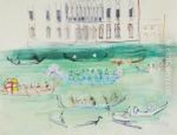 Gondoles Sur Le Grand Canal - view 1