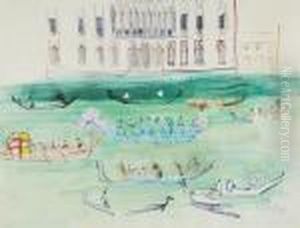 Gondoles Sur Le Grand Canal by Raoul Dufy