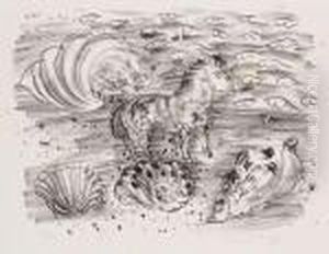 Petit Cheval Marin Ou Cheval Aux Coquillages by Raoul Dufy
