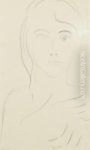 Portrait De Jeune Femme Pour La Fete Des Rois by Raoul Dufy