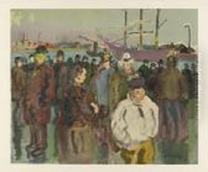 Figures Au Quai I by Raoul Dufy