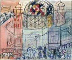 Le Casino De Nice Aux Promeneurs by Raoul Dufy
