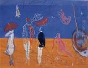 Personnages Sur La Plage by Raoul Dufy