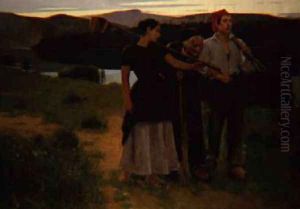 The Three Return 1896 by Joan Llimona y Bruguera
