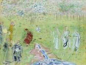 Etude Pour La Fee Electricite - Aristote, Thales Et Archimede by Raoul Dufy