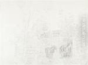 Cheveaux Devant Une Grille by Raoul Dufy