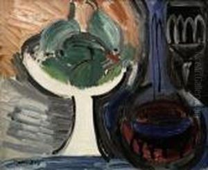 A Still Life With Pears In A Bowl by Raoul Dufy