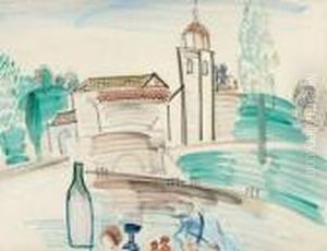 Nature Morte Au Paysage Provencal by Raoul Dufy