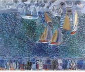 La Promenade Au Bord De La Mer, Sainte Adresse by Raoul Dufy