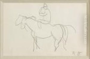 Etude De Cavaliers by Raoul Dufy